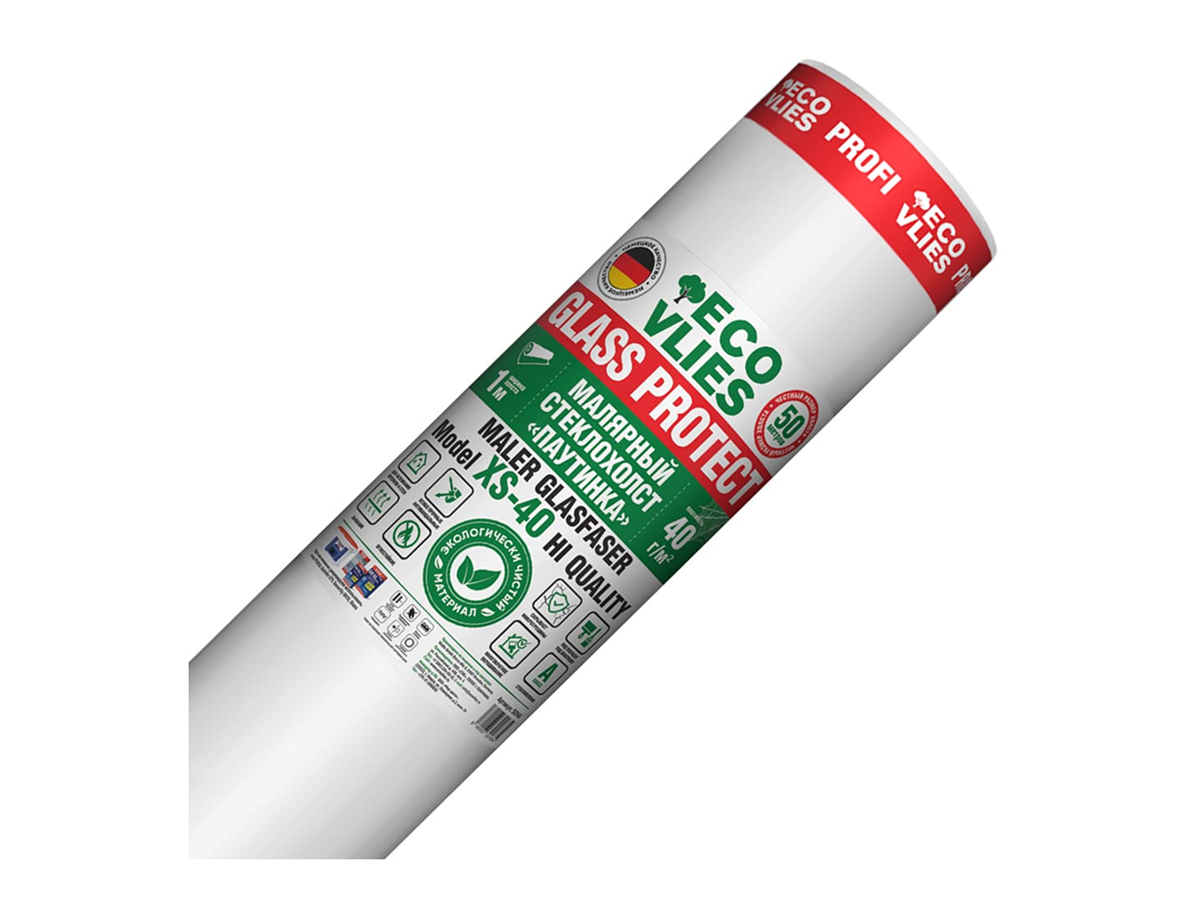 МАЛЯРНЫЙ СТЕКЛОХОЛСТ ECOVLIES 40 ГРАММ/М2, АРТИКУЛ 50140